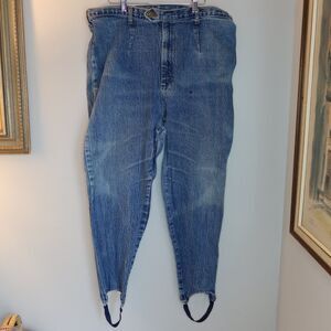 Capistrano Stirrup Jeans Womens 22W Blue Denim High Rise Tapered USA